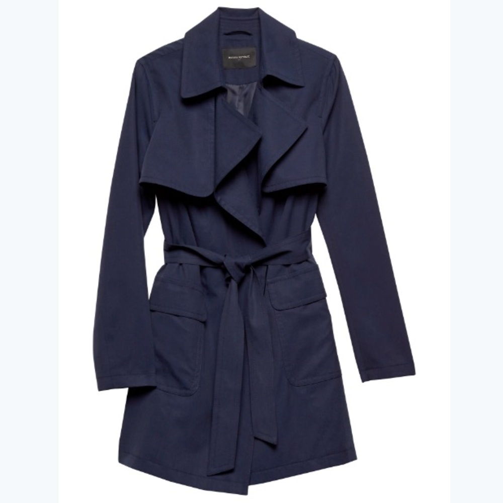 Banana Republic Navy Short Trench NWOT